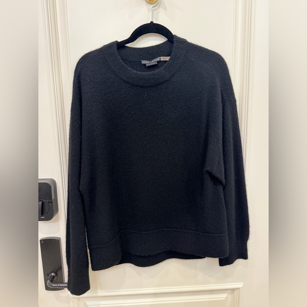 Alice + Olivia Black Cashmere Sweater